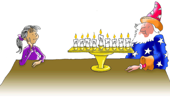 Hannah with candles