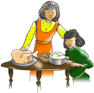Tina with food