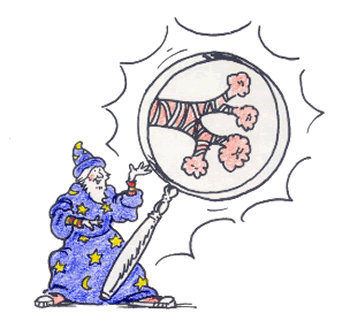 Wizard showing airways with asthma