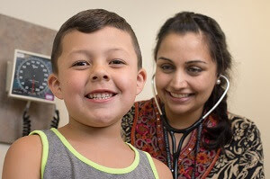 Doctor and child