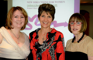 Co-chair Jane Mandell, speaker Zonya Foco, and Co-chair Lisa Jenson