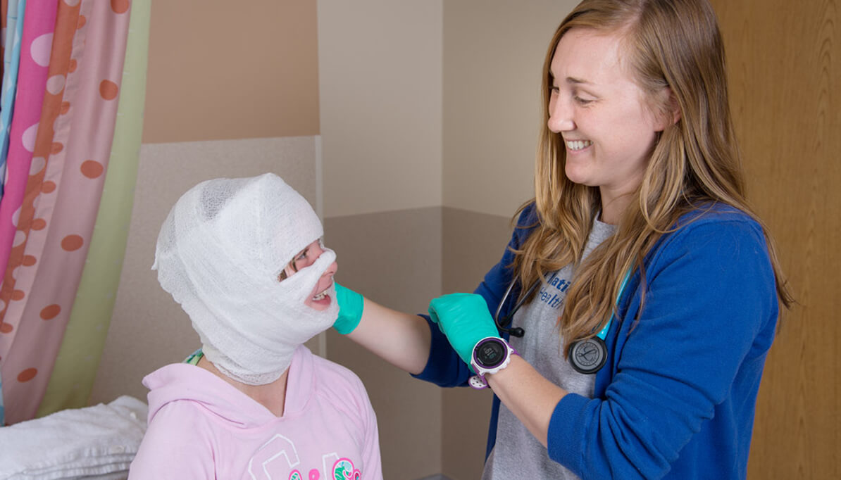 Patient with a nurse