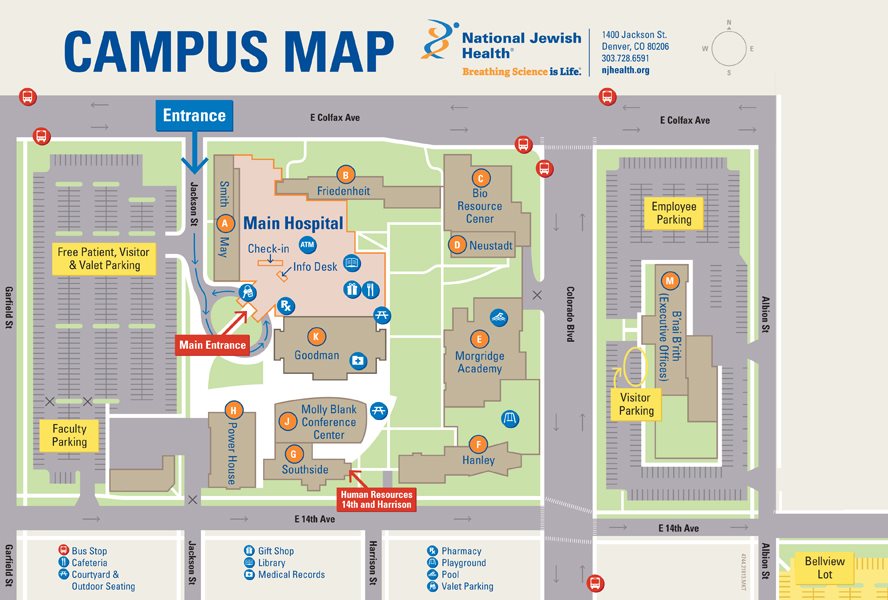 National Jewish Health Campus Map