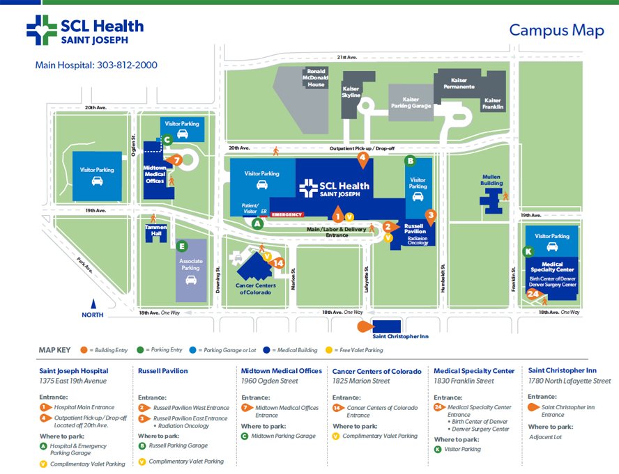 Saint Joseph Hospital Map