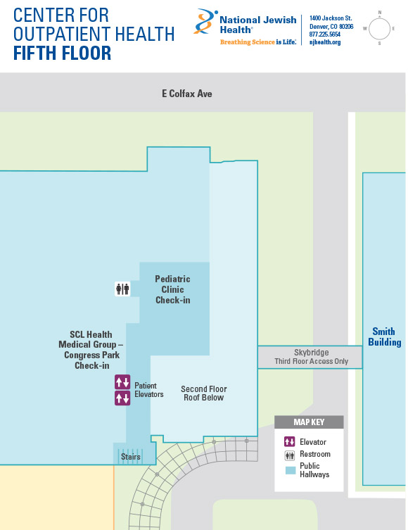 Map of Center for Outpatient Health, 5th Floor