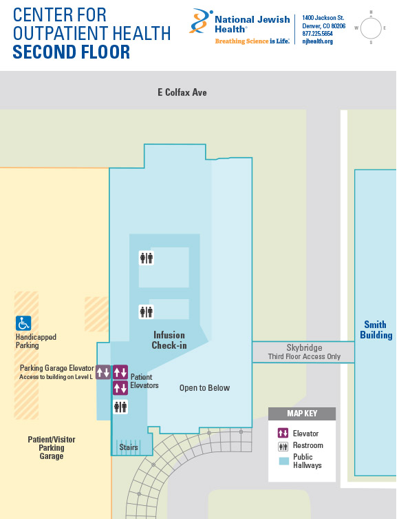 Map of Center for Outpatient Health, 2nd Floor