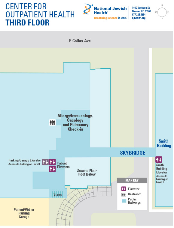 Map of Center for Outpatient Health, 3rd Floor