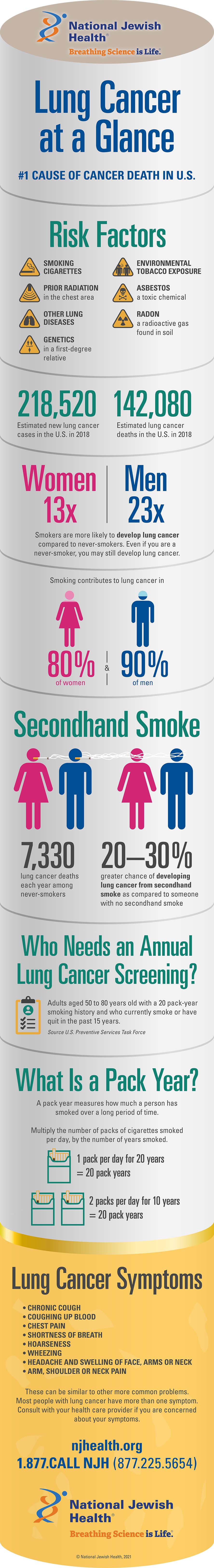 Lung Cancer at a Glance Infographic