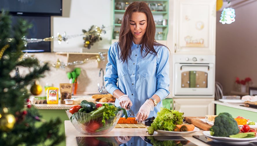 food prepping vegetables