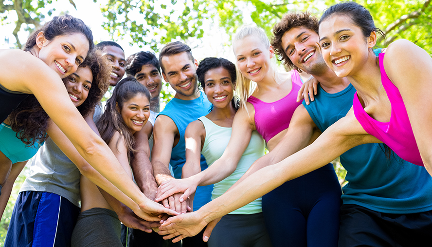 Team of people smiling