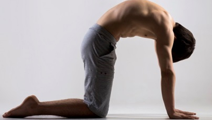 Man performing yoga pose