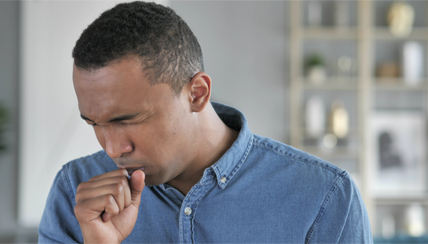 Man coughing