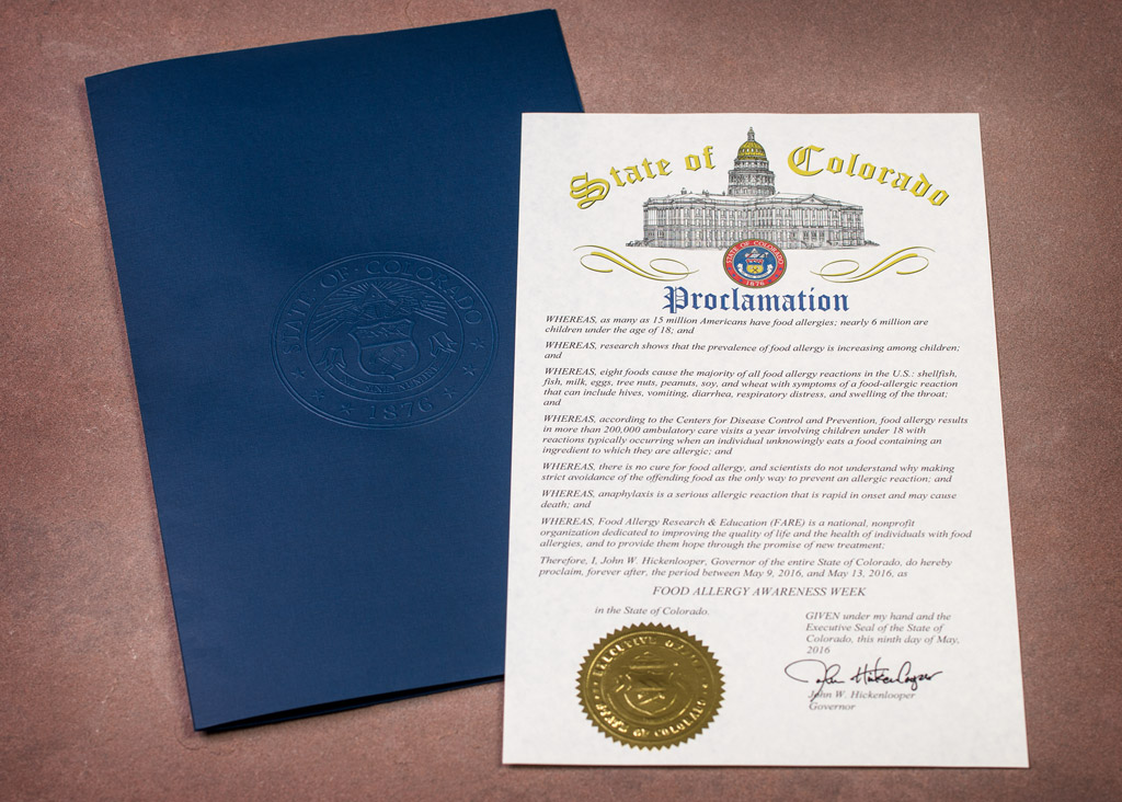 State of Colorado Proclamation