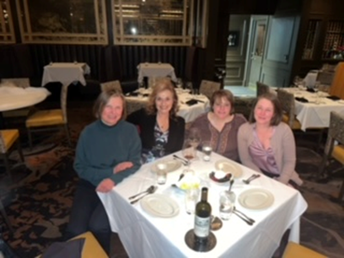 Petrache labs staff at dinner