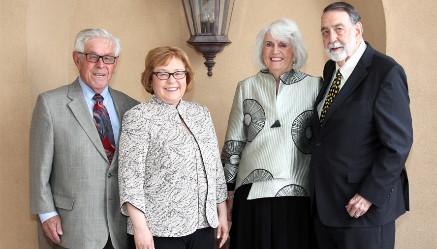 (From Left) Julian Garza and Clementina Garza and Linda H. and James M. Parker were the honorees at the National Jewish Health Spirit of Achievement Award Dinner on May 10.