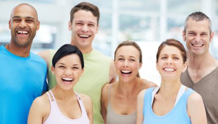 Group of people smiling at the camera