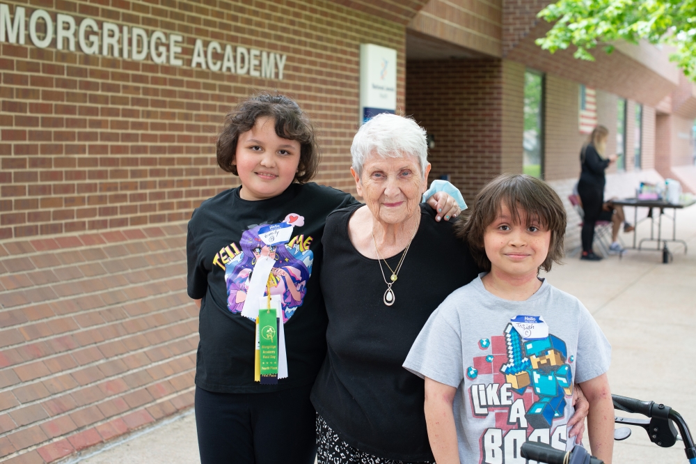 Josiah and Emily with grandma