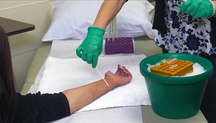 Skin bacteria swab