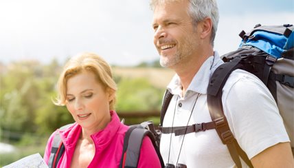 Couple hiking