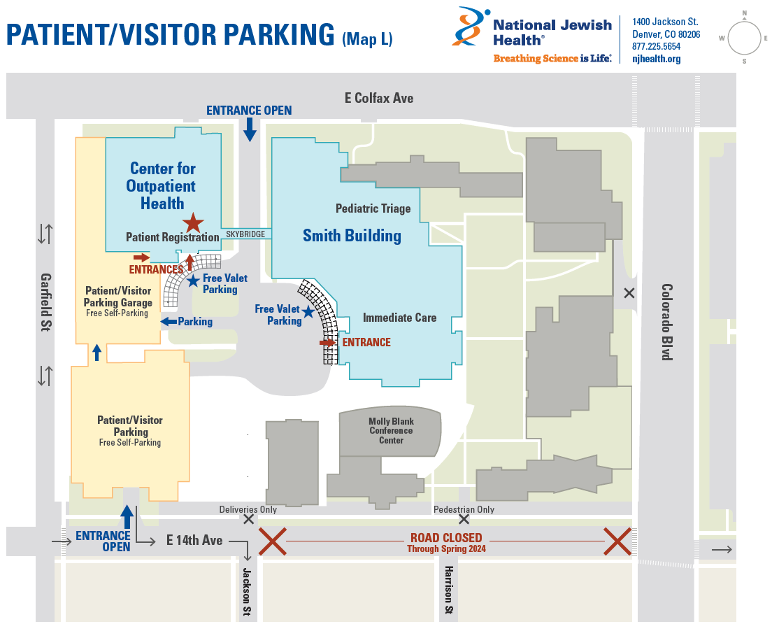 National Jewish Health Campus Map