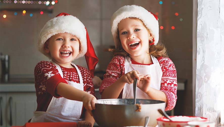 Children making cookies