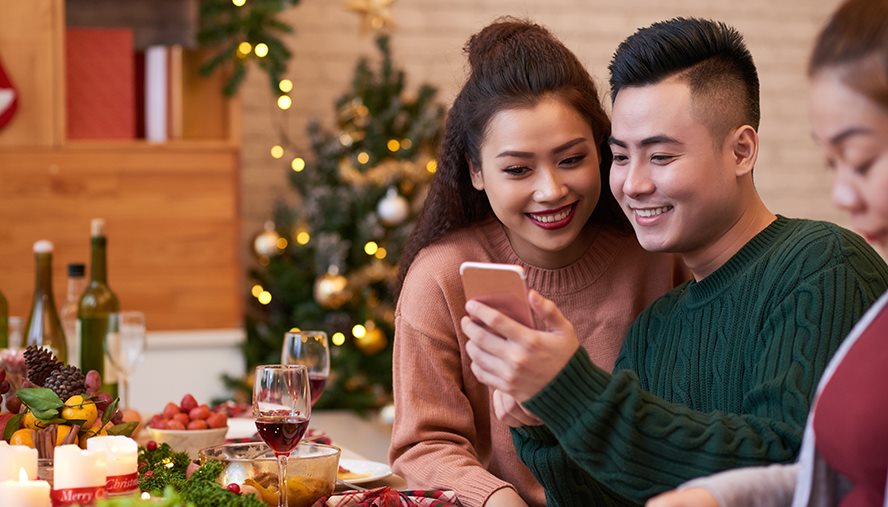 couple checking food labels