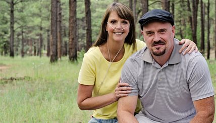 couple in the forest