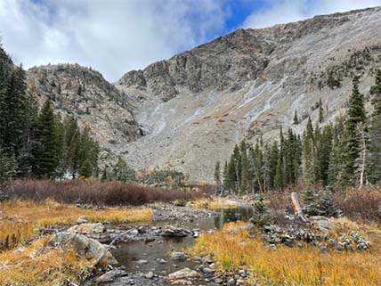 Mountain and river