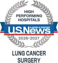 Lung Cancer Surgery High Performing badge