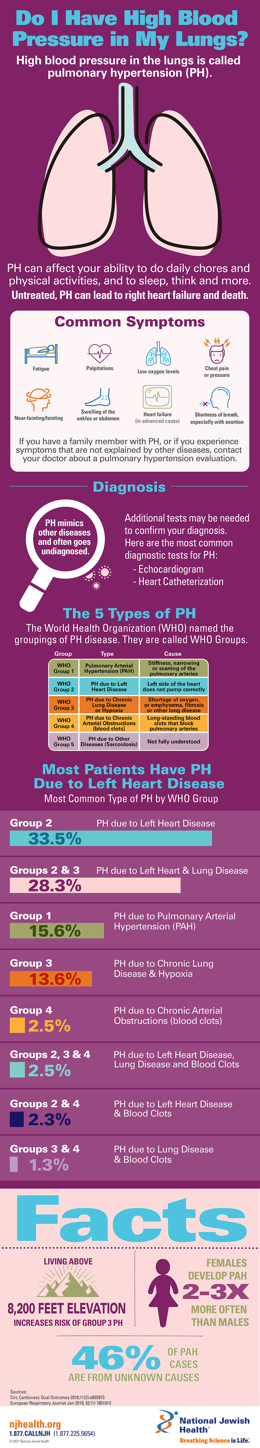 Blood Pressure in Lungs - infographic