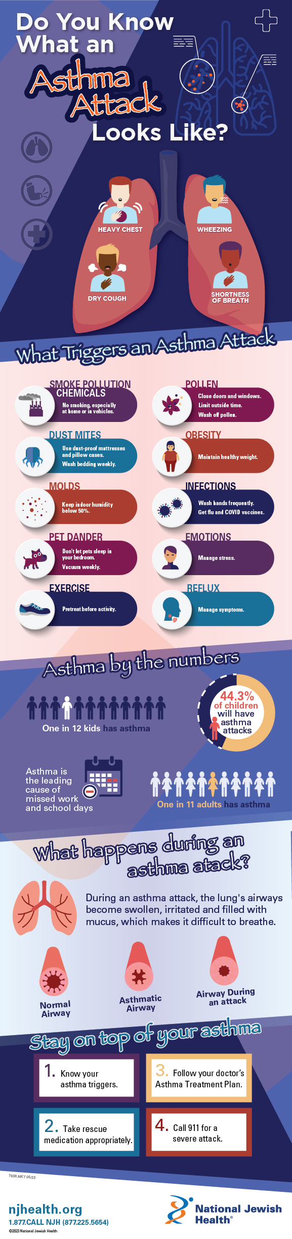 Asthma Attack Symptom infographic