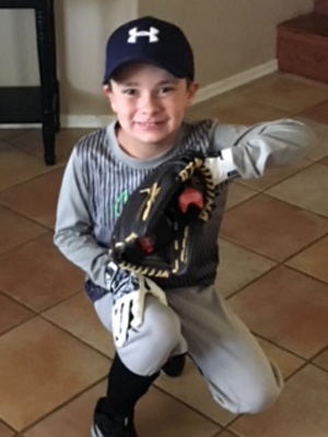 Noah Fitzsimmons in his baseball uniform