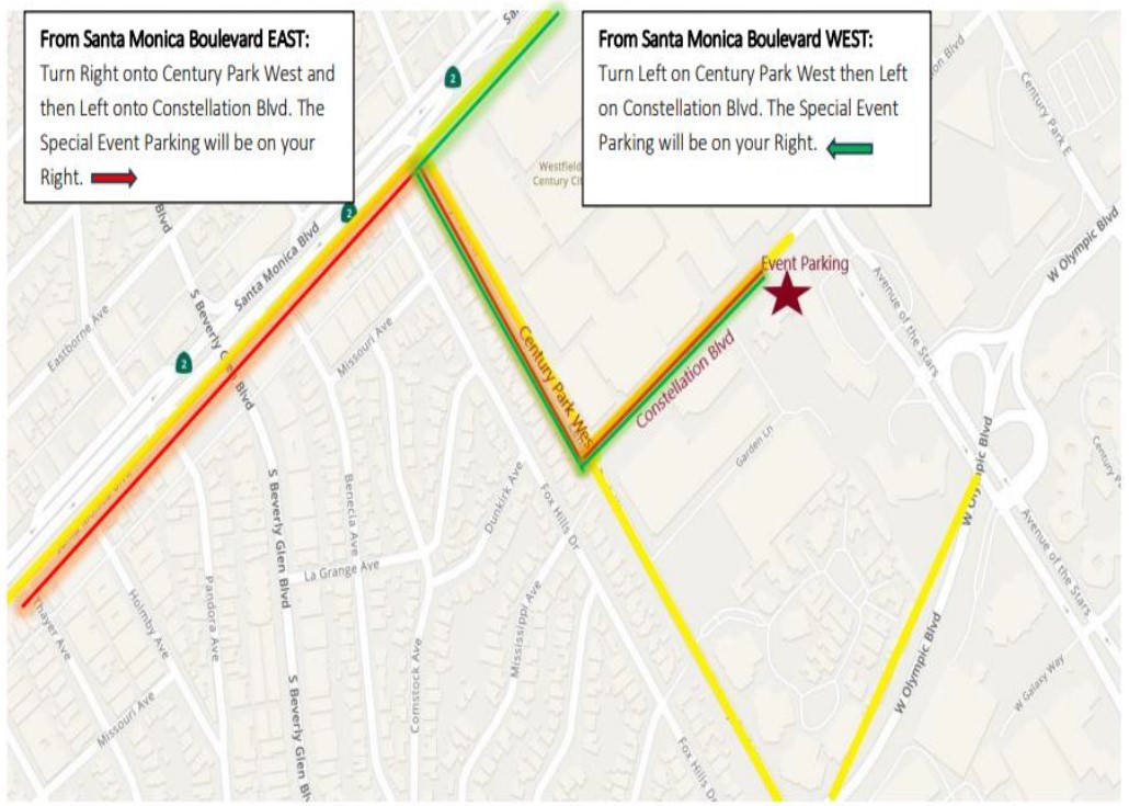 Fairmont parking map