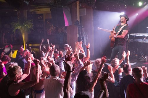 Michael Franti with crowd