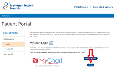 patient portal login