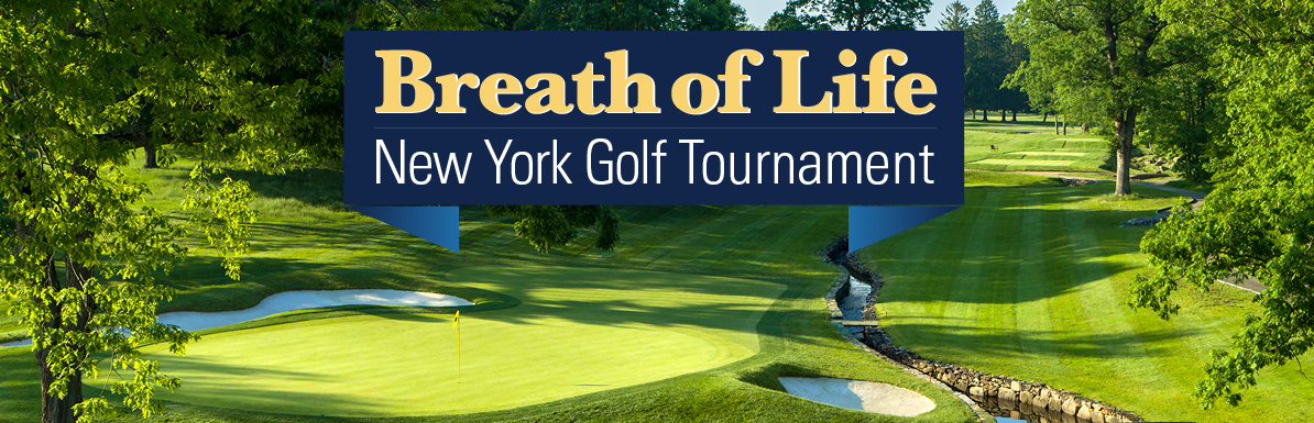 breath of life new york golf tournament banner
