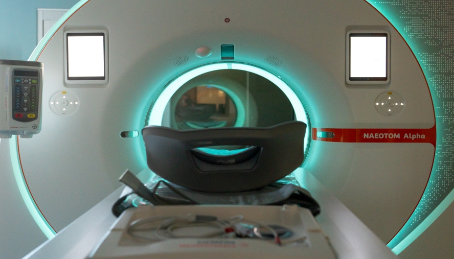 CT machine interior