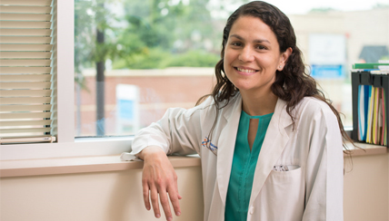 Physician smiling