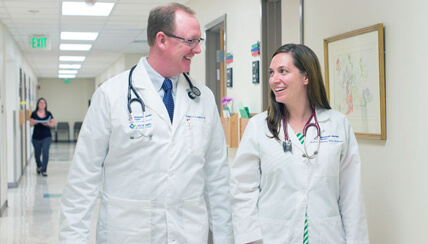 Two physicians chatting