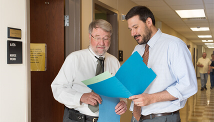 Two physicians chatting