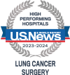 U.S. News & World Report Lung Cancer Surgery Badge