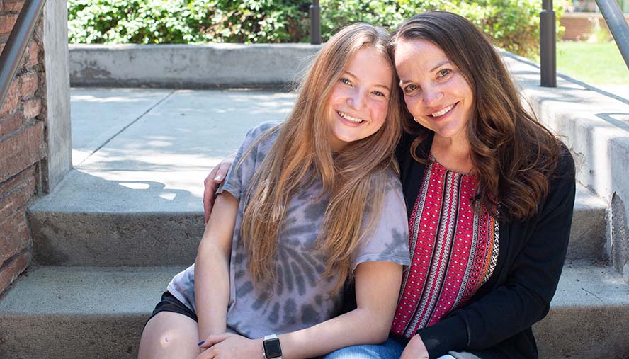 Lillian Downs and her mother